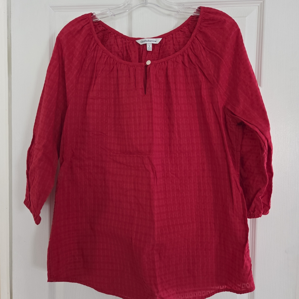 Croft & Barrow Vibrant Red Blouse